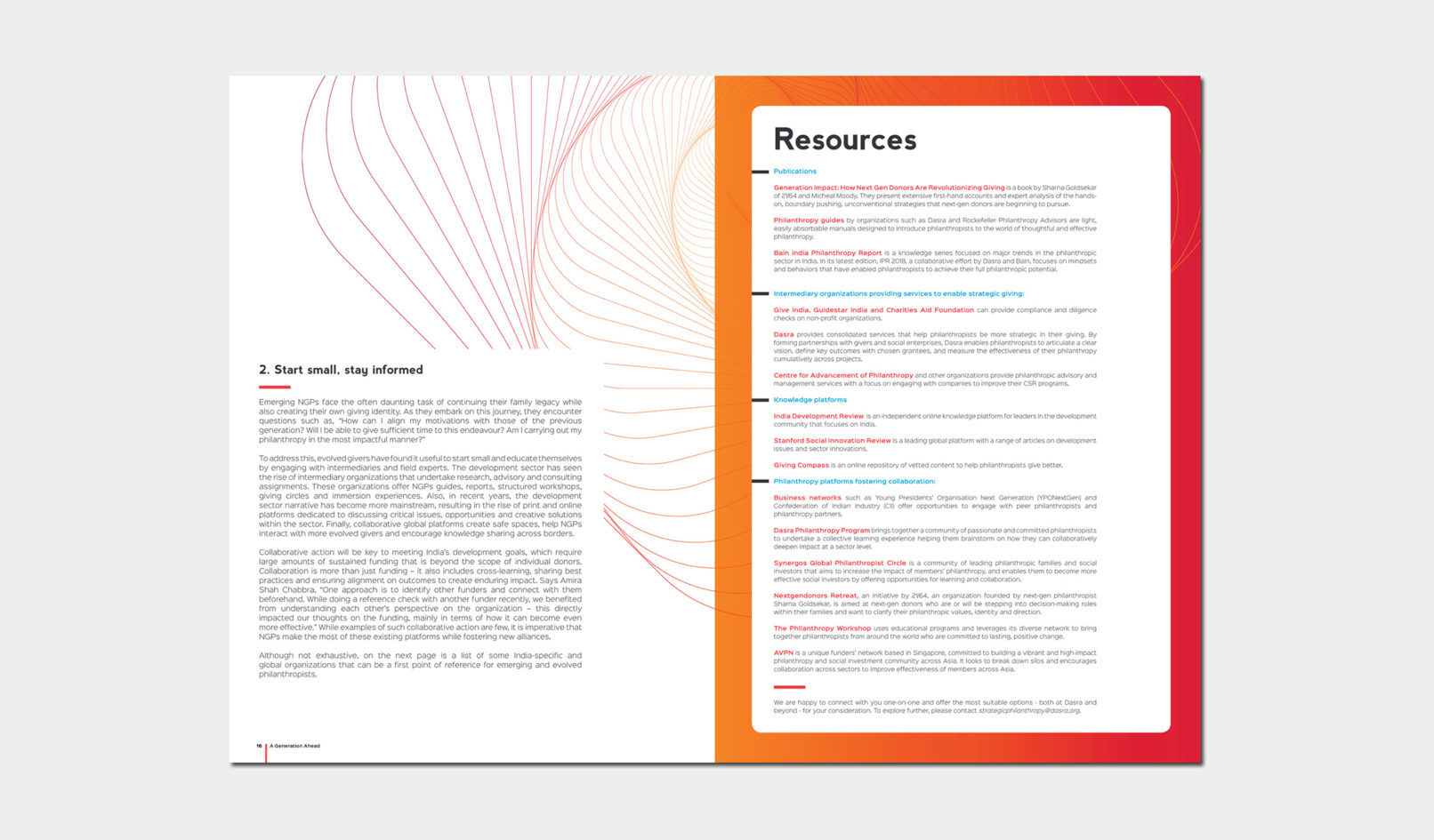 A Generation Ahead Report Design, Dasra India